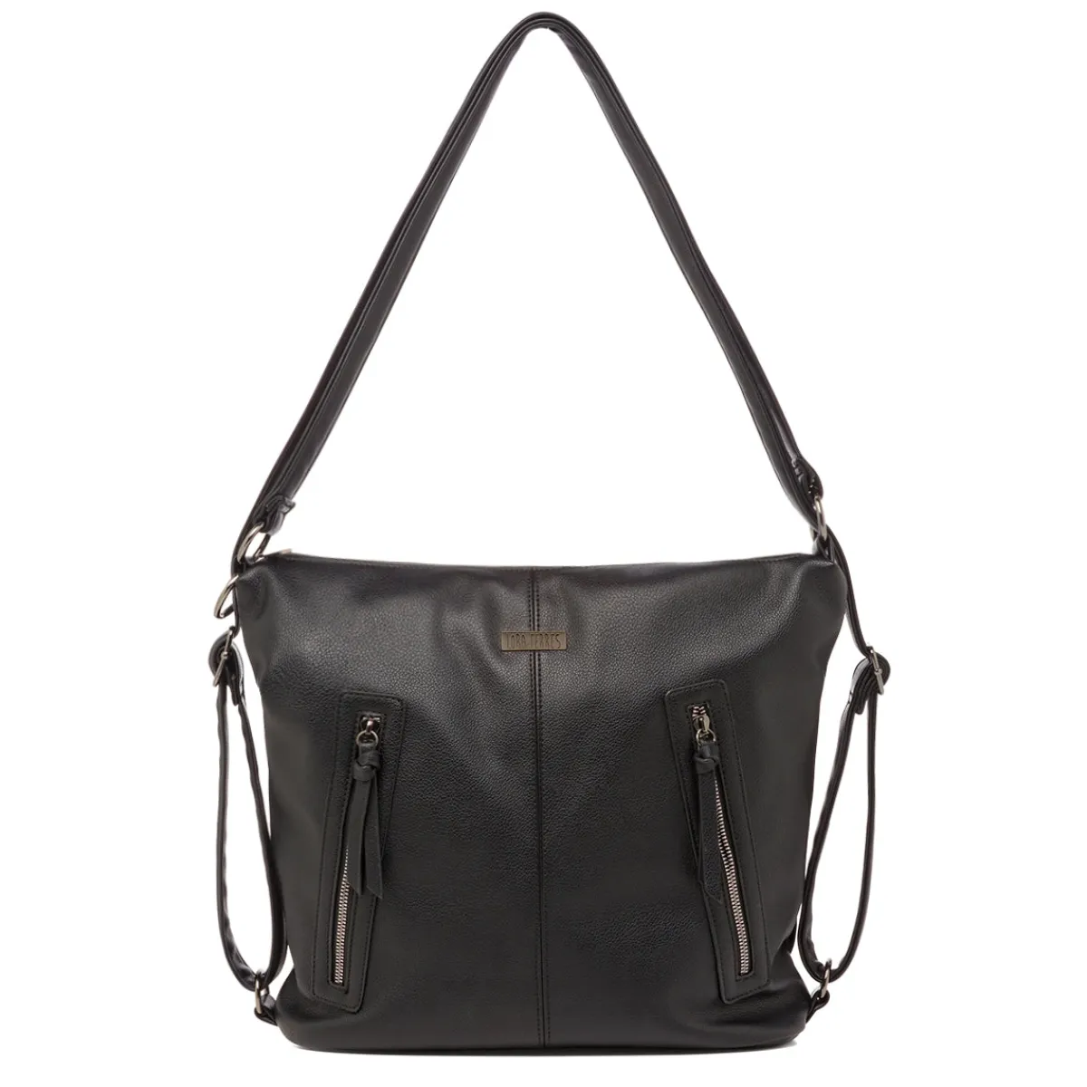 Sale Borsa nera da Donna con tracolla e doppia zip Donna Zaini Donna