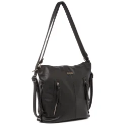 Sale Borsa nera da Donna con tracolla e doppia zip Donna Zaini Donna