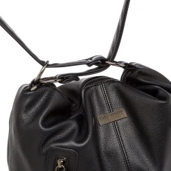 Sale Borsa nera da Donna con tracolla e doppia zip Donna Zaini Donna