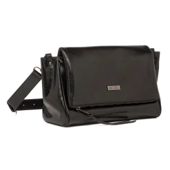 Outlet Borsa nera da Donna effetto lucido Donna Borse A Tracolla Donna