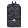Outlet Borsa sport blu navy e nera con stampa mimetica e logo frontale Zaini Sportivi