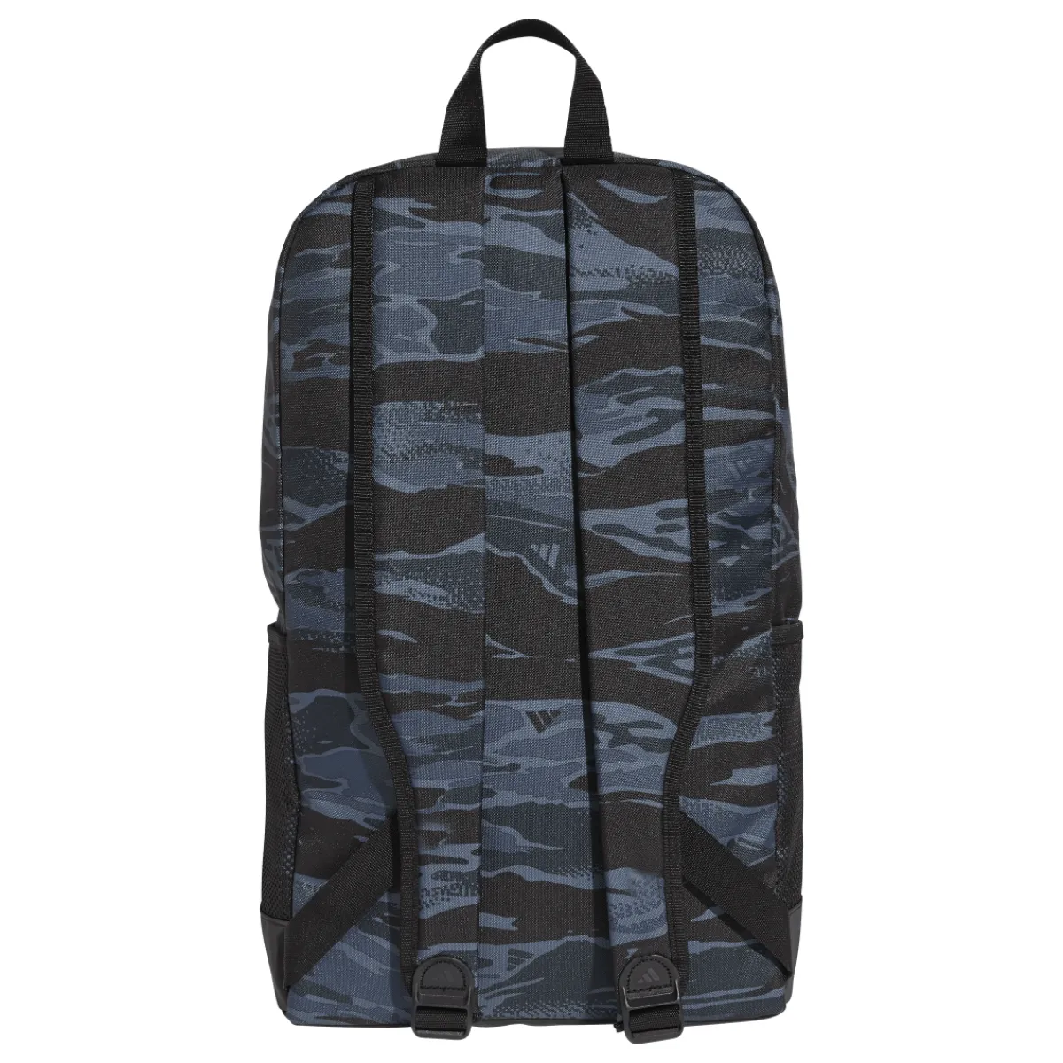 Outlet Borsa sport blu navy e nera con stampa mimetica e logo frontale Zaini Sportivi