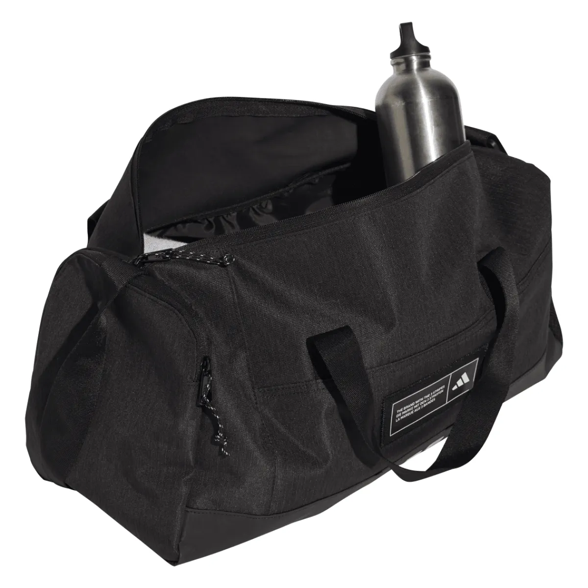 New Borsa sportiva nera con etichetta logo frontale Borse Sportive