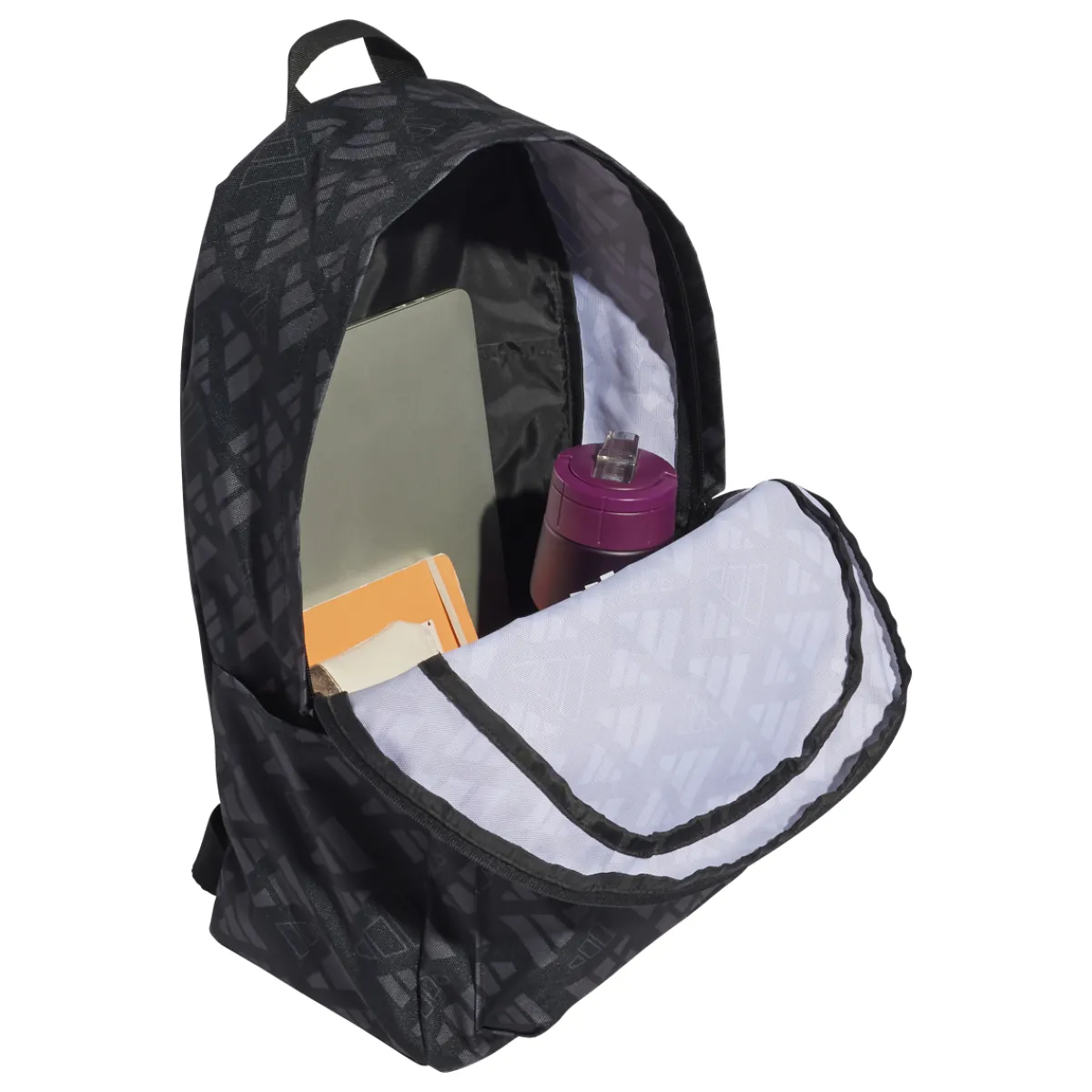 Outlet Borsa sportiva nera Unisex con stampa Zaini Sportivi