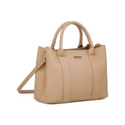 Best Borse a mano beige da Donna con logo in metallo Donna Borse A Mano