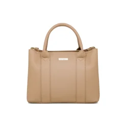 Best Borse a mano beige da Donna con logo in metallo Donna Borse A Mano