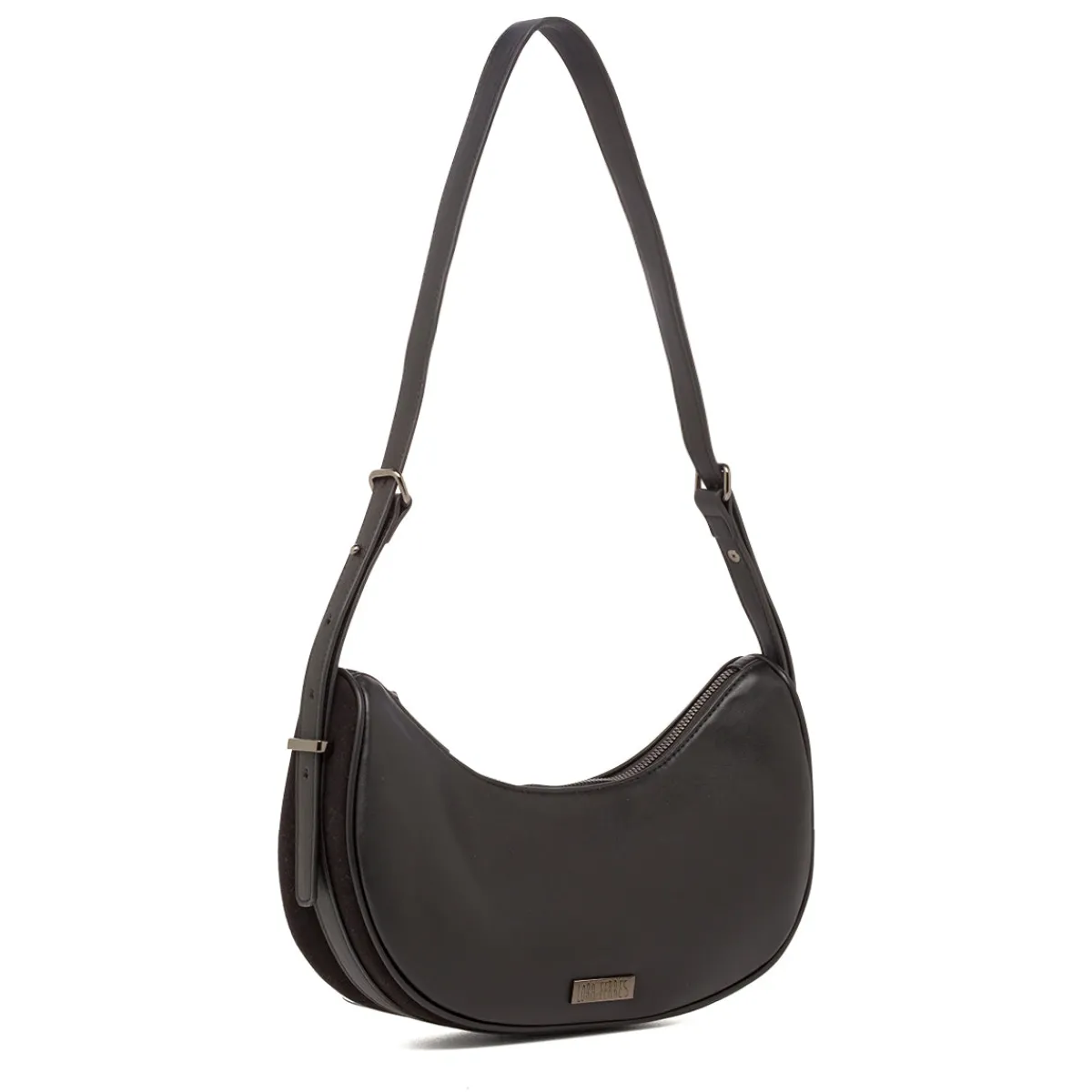 Outlet Borse a spalla nera da Donna con logo e portamonete rimovibile Donna Borse A Tracolla Donna