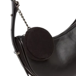 Outlet Borse a spalla nera da Donna con logo e portamonete rimovibile Donna Borse A Tracolla Donna