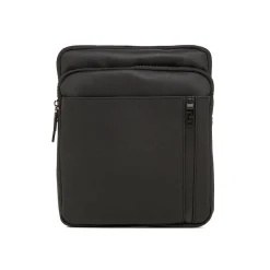 Hot Borsello nero da Uomo con diversi scomparti e logo Uomo Borse A Tracolla Uomo