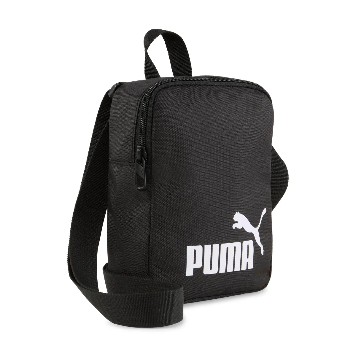 New Borsello sportivo nero con tasche e tracolla con logo Phase Marsupi E Borselli Sport|Borse Sportive