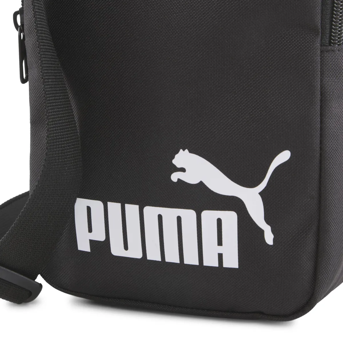 New Borsello sportivo nero con tasche e tracolla con logo Phase Marsupi E Borselli Sport|Borse Sportive