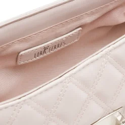 Borsetta a tracolla rosa da Donna trapuntata con motivo a rombi Donna Borse A Tracolla Donna|Scarpe Eleganti