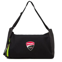 Online Borsone da palestra nero con dettagli fluo e badge Corse Borse Sportive