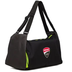 Online Borsone da palestra nero con dettagli fluo e badge Corse Borse Sportive