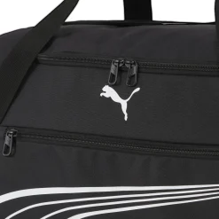 Discount Borsone sportivo nero con tasche e tracolla con logo Phase Borse Sportive