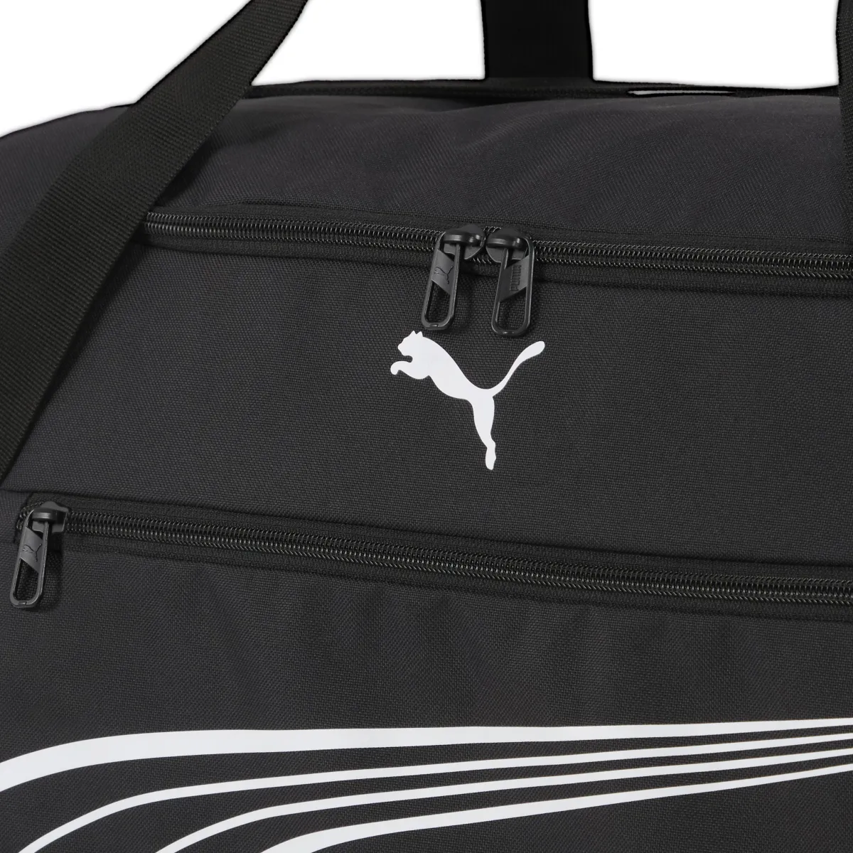 Discount Borsone sportivo nero con tasche e tracolla con logo Phase Borse Sportive