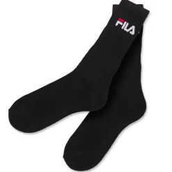 Discount Calzini alti in Cotone neri 3 paia con logo Donna Calzini Sportivi|Calzini Uomo