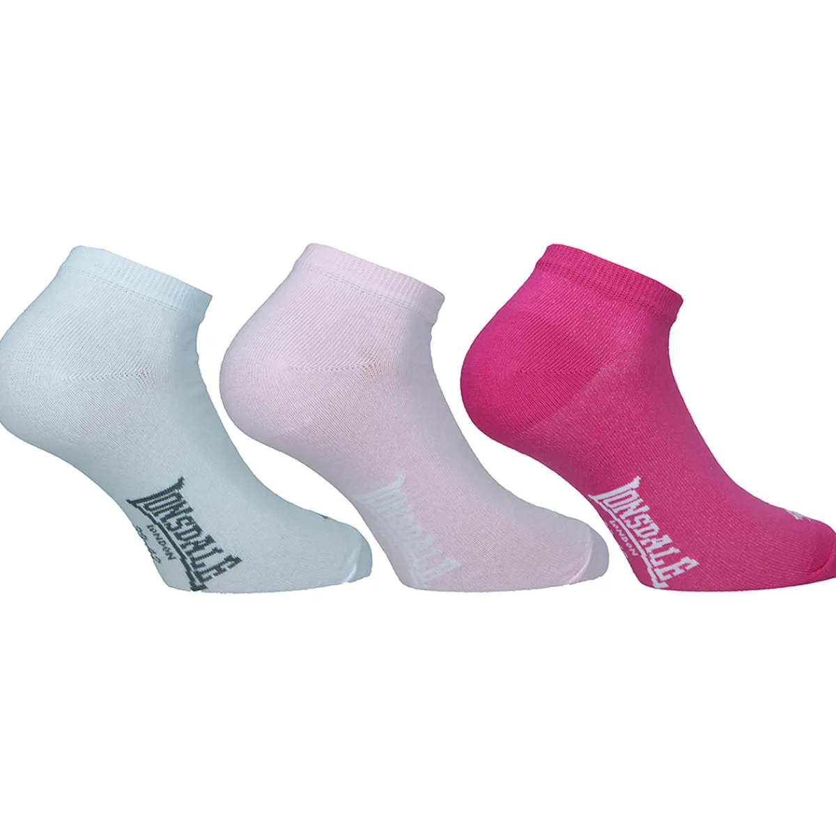 Outlet Calzini corti 5 paia da Donna rosa bianco e fucsia Donna Calzini Sportivi|Calzini Donna