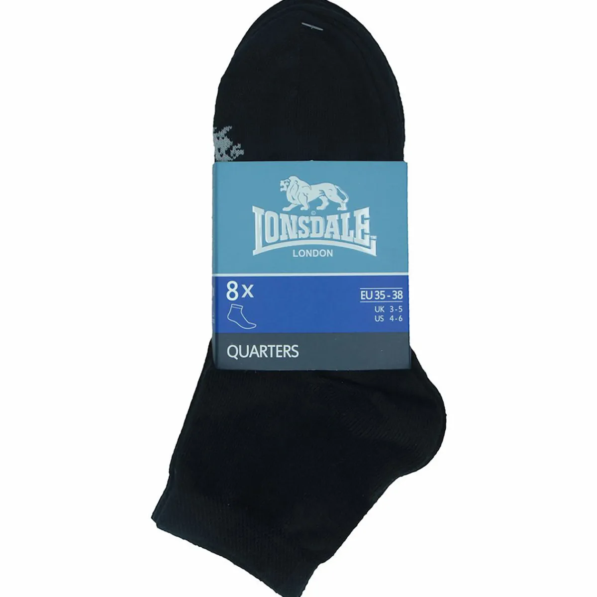 Discount Calzini corti 8 paia neri in cotone unisex Donna Calzini Sportivi|Calzini Uomo