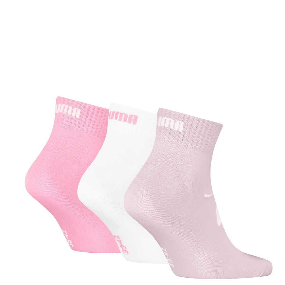 Online Calzini corti da Donna 3 paia rosa, bianco e lilla Donna Calzini Sportivi|Abbigliamento Puma
