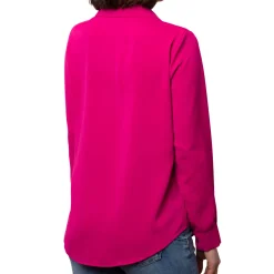 Camicia da donna fucsia in tessuto velato Donna Camicie Donna