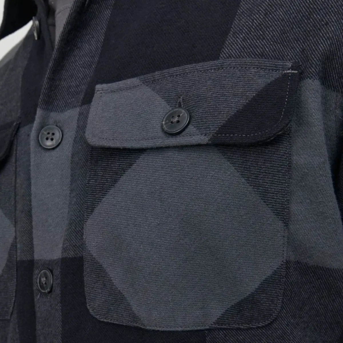 Camicia da uomo nera e grigia con bottoni Uomo Camicie Uomo