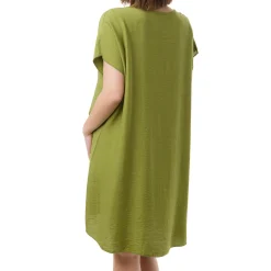 Clearance Camicia Over Verde da Donna a Maniche Corte con fondo svasato Donna T-Shirt Donna|Camicie Donna