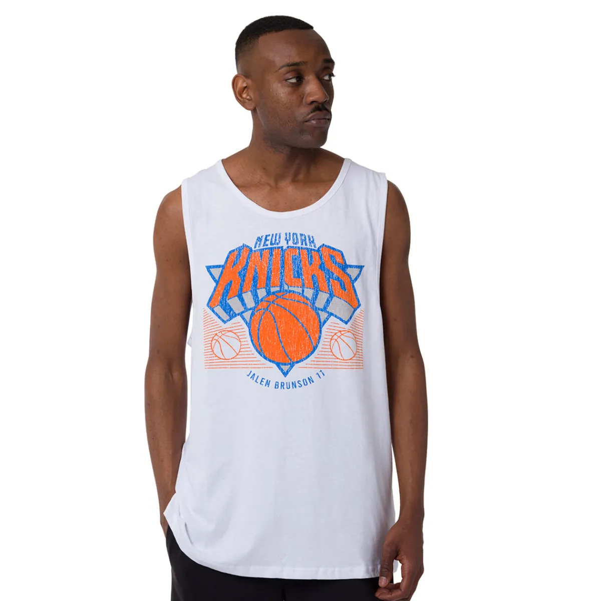 Sale Canotta bianca da Uomo in Cotone squadra NBA Uomo Abbigliamento Nba|T-Shirt Uomo