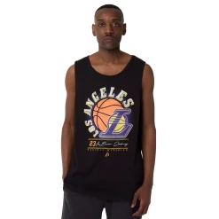 Hot Canotta sportiva da Uomo in Cotone nera della squadra LA Lakers NBA Uomo Abbigliamento Nba|T-Shirt Uomo