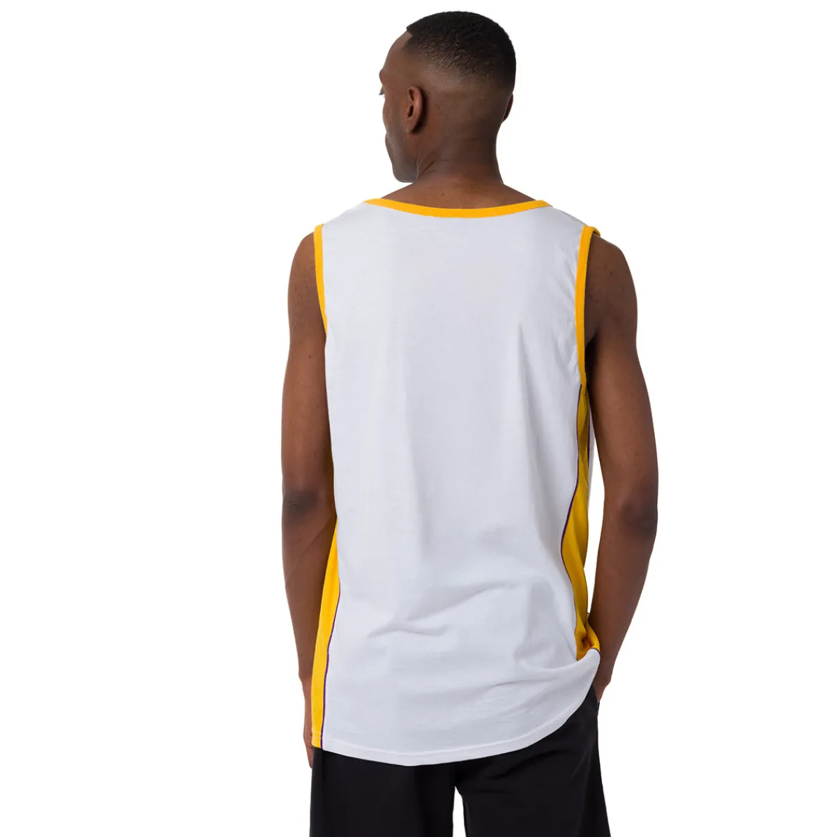 Discount Canotta sportiva da Uomo in Cotone bianca della squadra LA Lakers NBA Uomo Abbigliamento Nba|T-Shirt Uomo