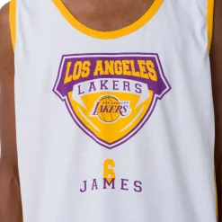 Discount Canotta sportiva da Uomo in Cotone bianca della squadra LA Lakers NBA Uomo Abbigliamento Nba|T-Shirt Uomo