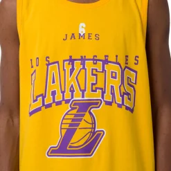 Online Canotta sportiva da Uomo in Cotone gialla della squadra LA Lakers NBA Uomo Abbigliamento Nba|T-Shirt Uomo
