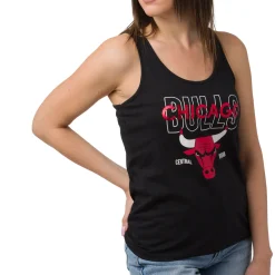Canotta sportiva nera da Donna in Cotone con stampa NBA Donna Abbigliamento Nba|T-Shirt Donna