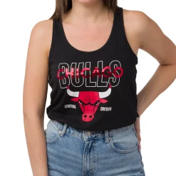 Canotta sportiva nera da Donna in Cotone con stampa NBA Donna Abbigliamento Nba|T-Shirt Donna