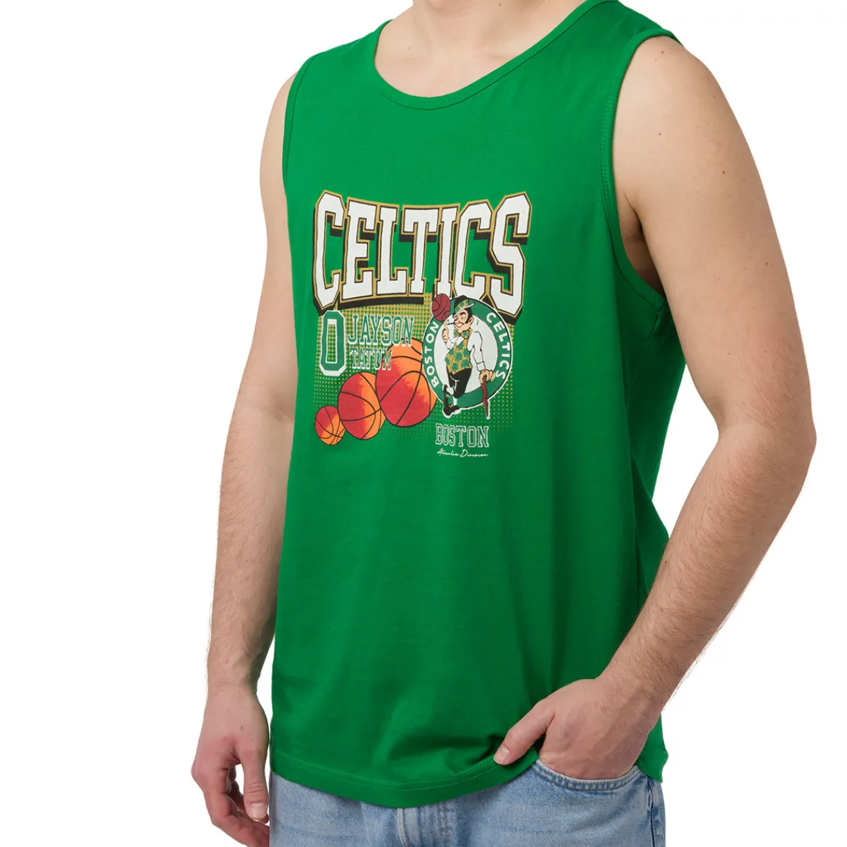 Clearance Canotta sportiva Verde da Uomo in cotone e Jayson Tatum NBA Uomo Abbigliamento Nba|T-Shirt Uomo