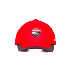 Cappellino da uomo rosso con dettaglio nero e logo Uomo Cappellini|Cappelli Uomo