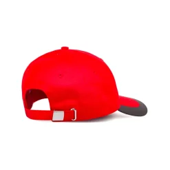 Cappellino da uomo rosso con dettaglio nero e logo Uomo Cappellini|Cappelli Uomo