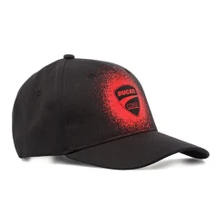 Clearance Cappellino nero da Uomo Corse con logo effetto spray Uomo Cappellini|Cappelli Uomo