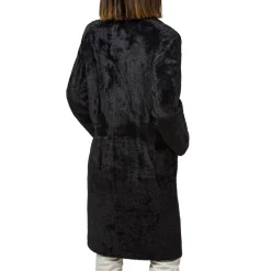 Best Cappotto lungo da donna nero con bottoni Donna Giacche E Cappotti Donna|Abbigliamento Moda Donna