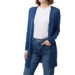 Cardigan blu da Donna con tasche Donna Pullover E Cardigan|Abbigliamento Moda Donna