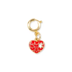 New Charm Cuore Puzzle rosso e oro per scarpe e borse Donna Charms ✨