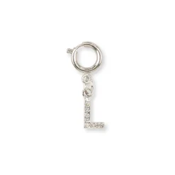 Charm Lettera L strass argento decorazione personalizzata Donna Charms ✨