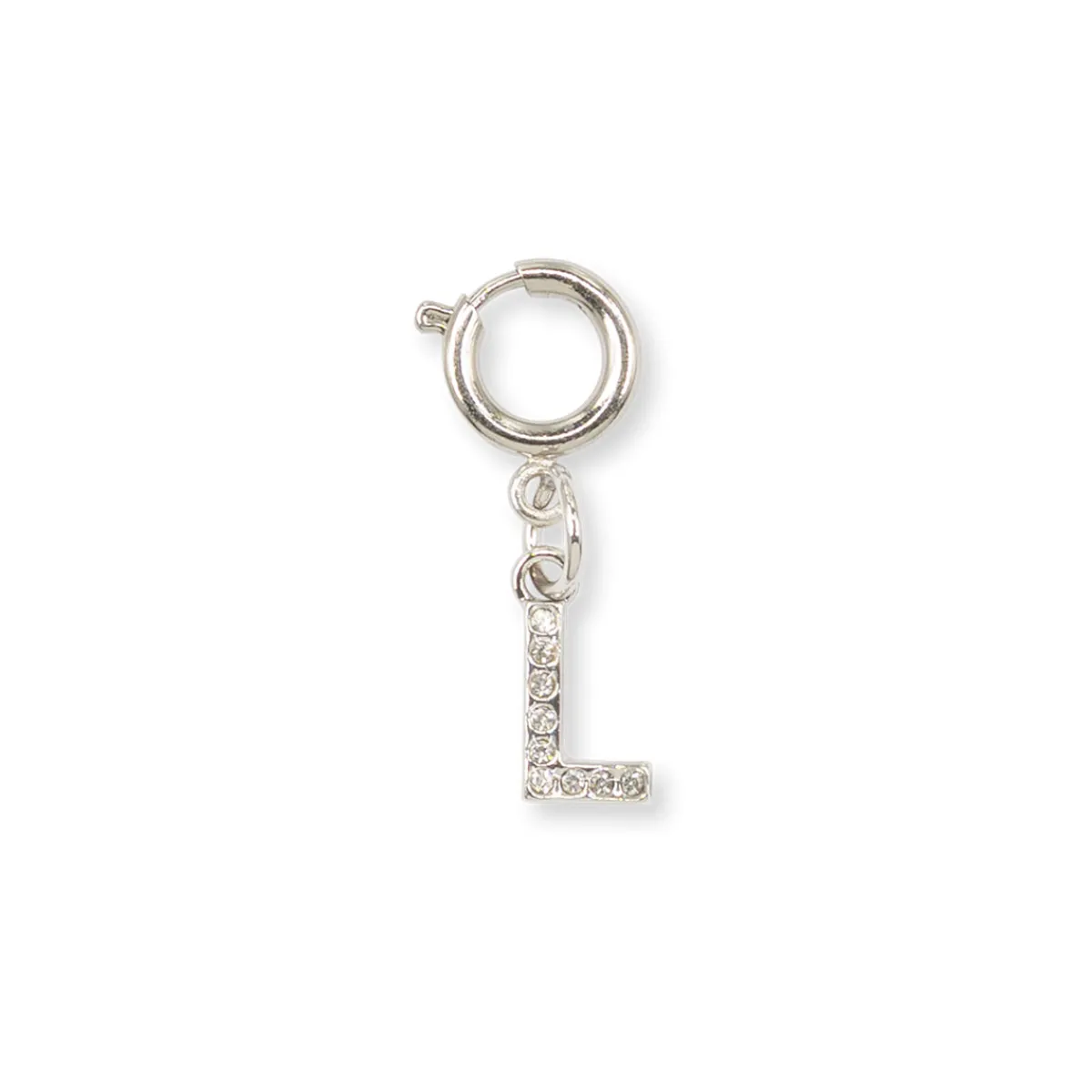 Charm Lettera L strass argento decorazione personalizzata Donna Charms ✨