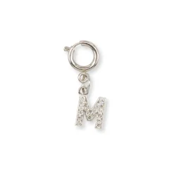 Online Charm Lettera M strass argento accessorio per sneakers Donna Charms ✨