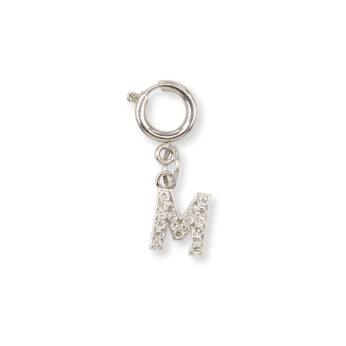 Online Charm Lettera M strass argento accessorio per sneakers Donna Charms ✨