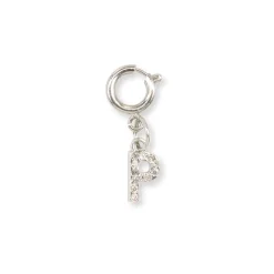 Charm Lettera P strass argento dettaglio chic scarpe borse Donna Charms ✨
