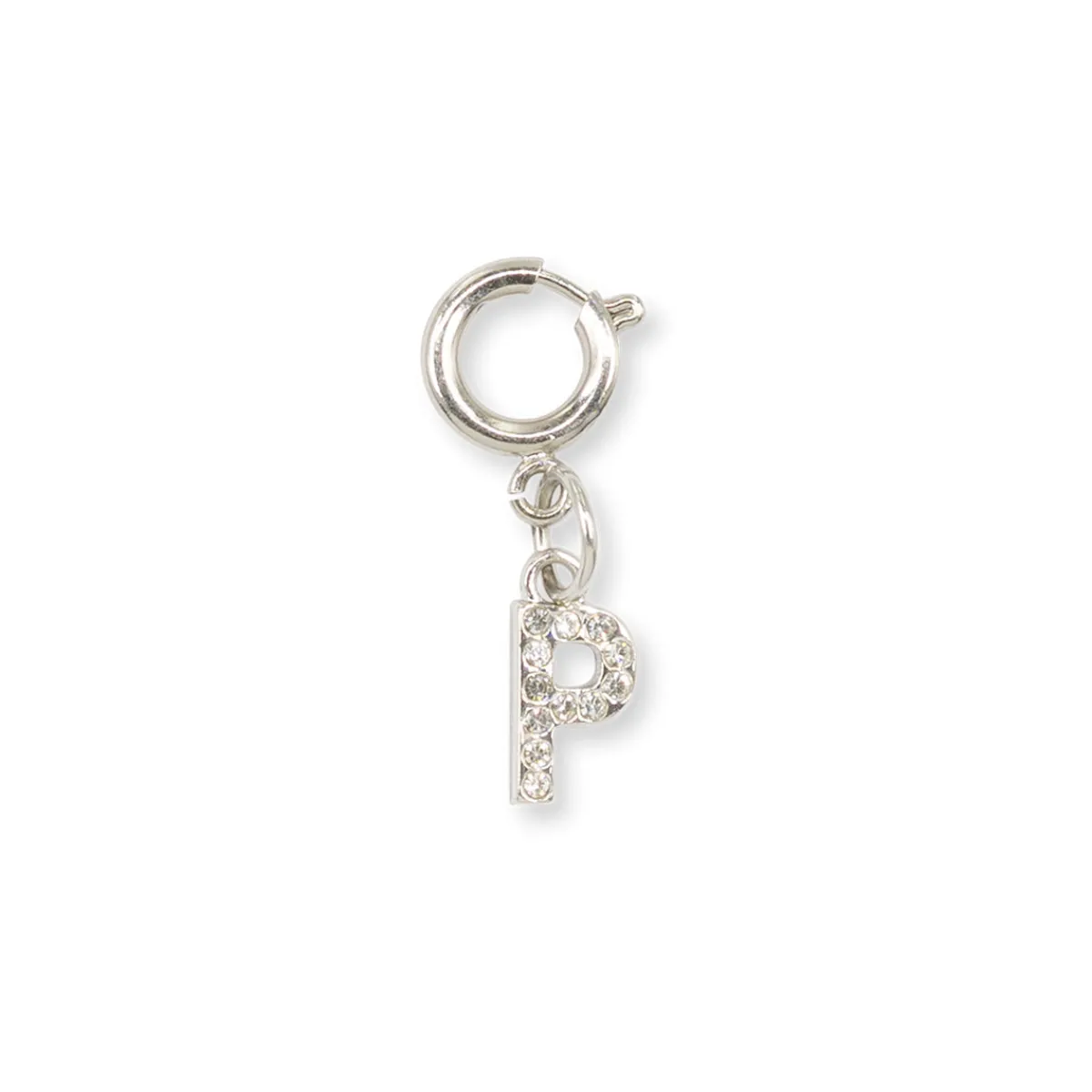 Charm Lettera P strass argento dettaglio chic scarpe borse Donna Charms ✨