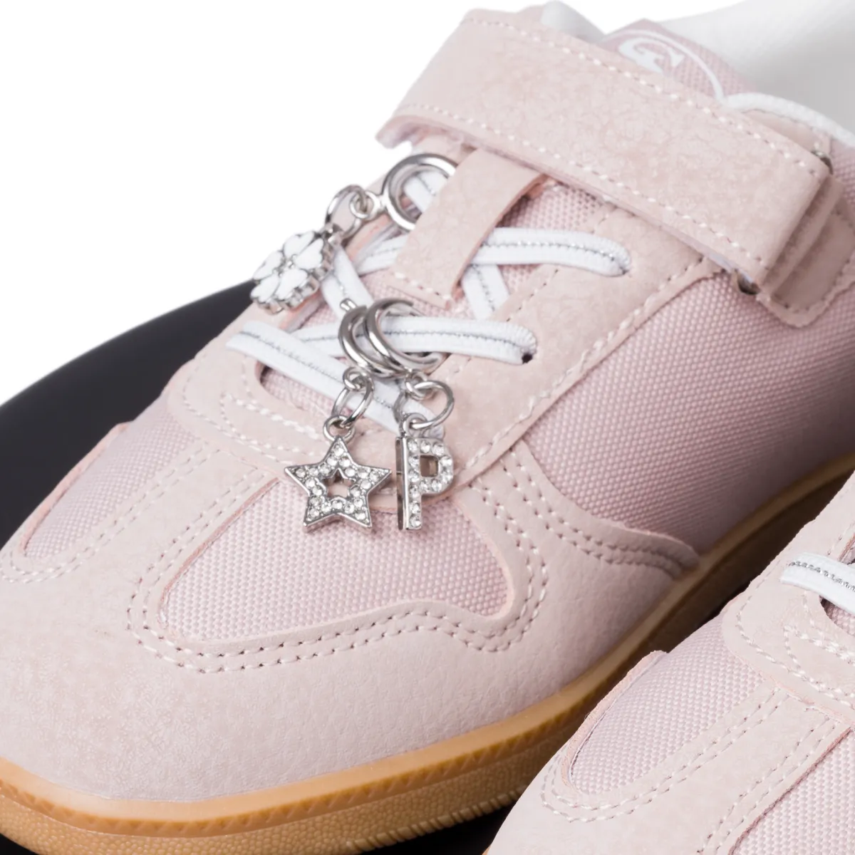 Charm Lettera P strass argento dettaglio chic scarpe borse Donna Charms ✨