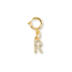Hot Charm Lettera R strass oro accessorio glamour scarpe Donna Charms ✨