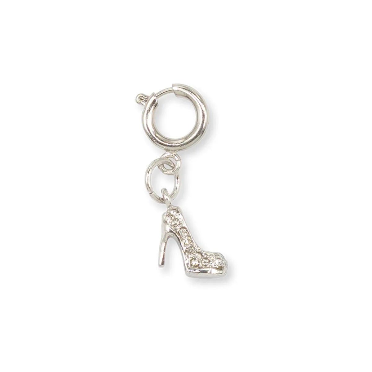Sale Charm Scarpa tacco strass argento accessorio fashion Donna Charms ✨